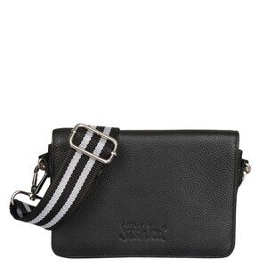 Leather Black Crossbody Shoulder Bag – Sling Messenger Bag for Work, Daily Use